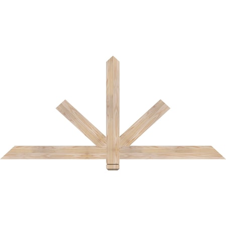 Ekena Millwork Kennewick Smooth Timber Gable Bracket, Douglas Fir, 60"W x 27"H x 1 1/2"D x 3 1/2"F, 11/12 Pitch GBW060X27X0204KEN00SDF